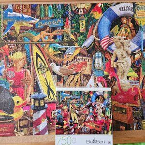 Beach Road Pickers Lewis T. Johnson 750 pc Milton Big Ben Puzzle 22061